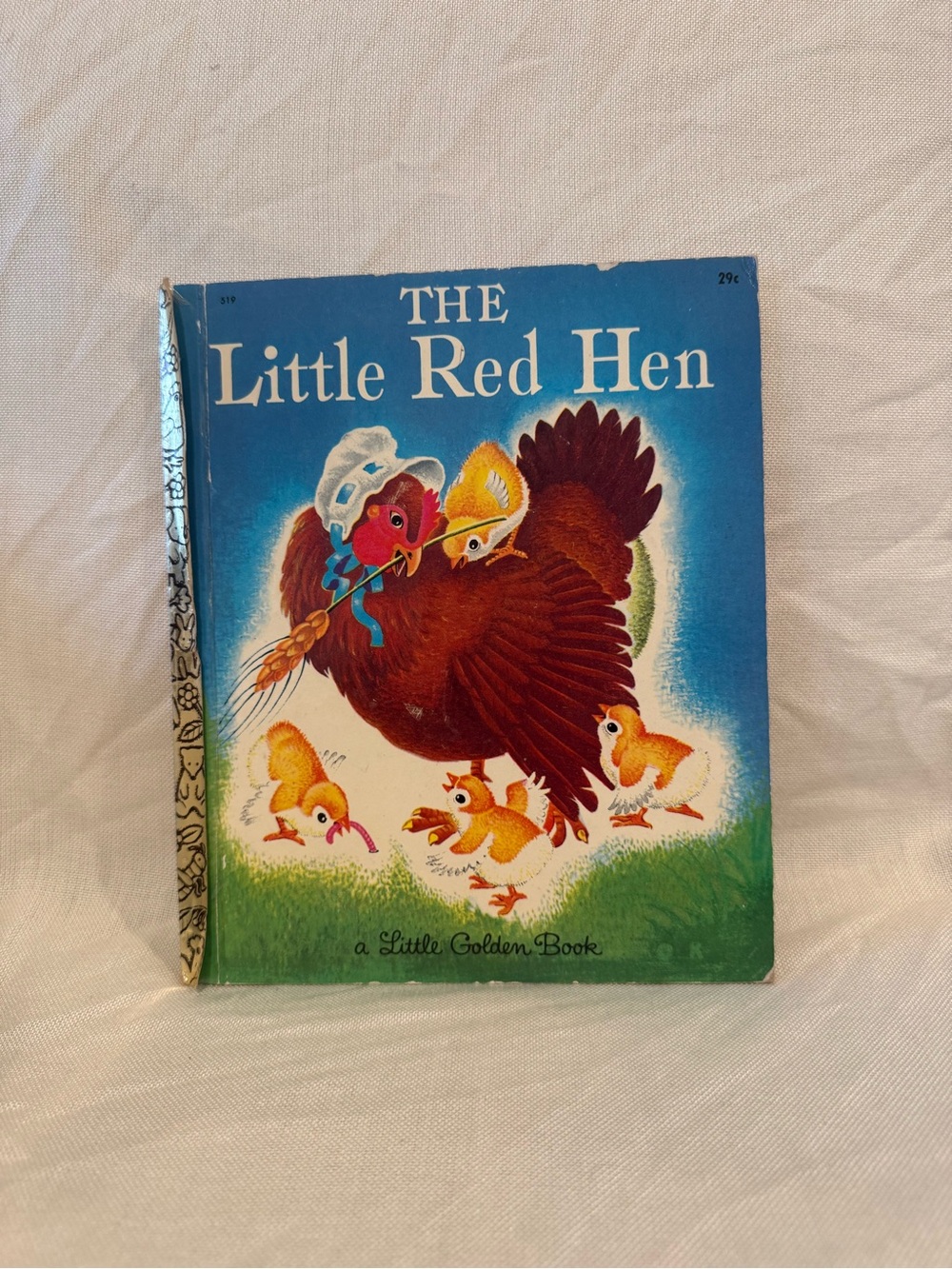 Vintage 1954 Little Golden Book: The Little Red Hen - Blue Cover
